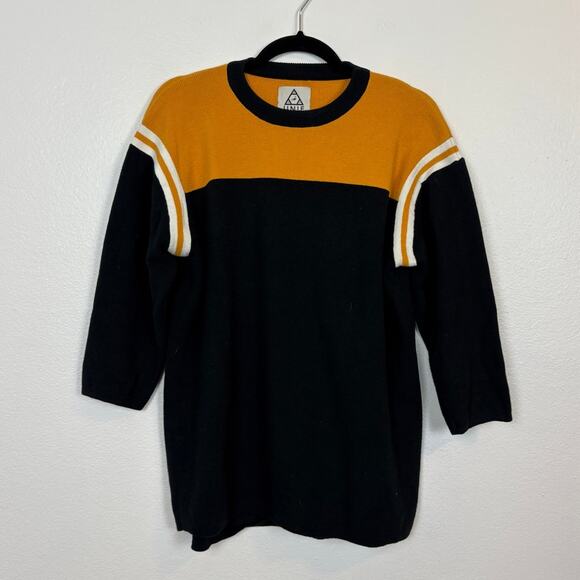 UNIF Randall Color Block Crewneck Varsity Pullover Sweater XS - Picture 1 of 4